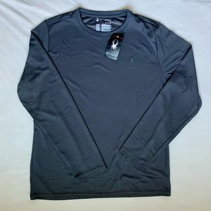 SPYDER Crewneck Long Sleeve Active Shirt Grey